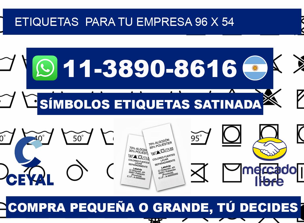 Etiquetas  para tu empresa 96 x 54