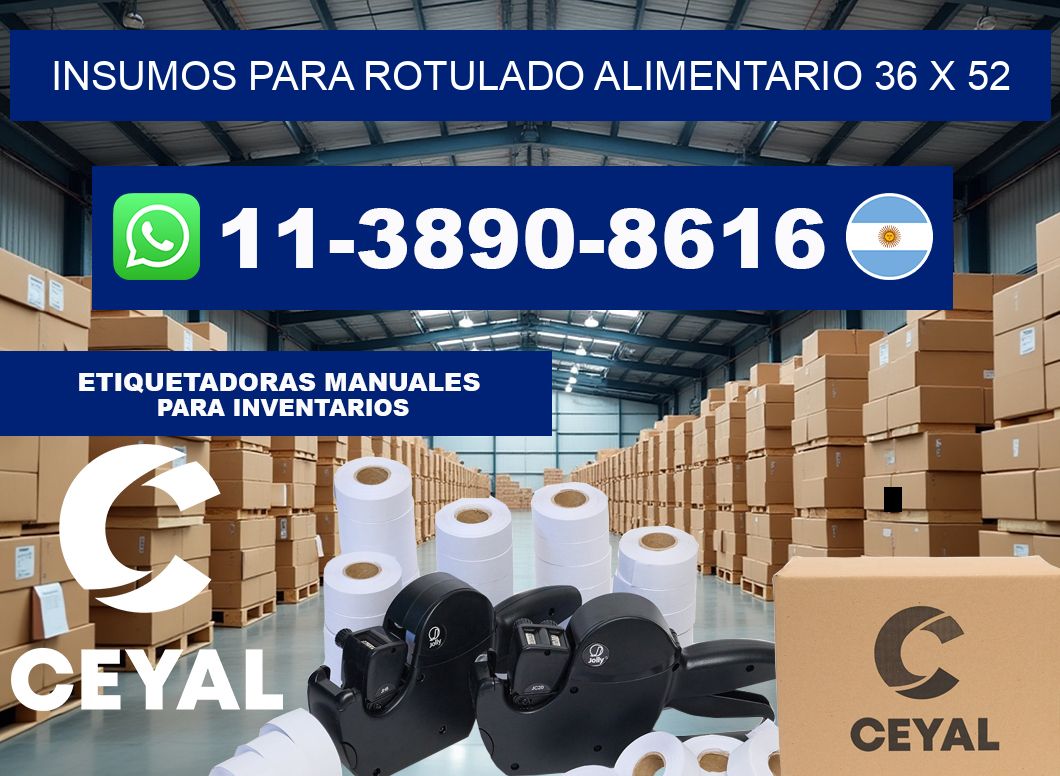 Insumos para rotulado alimentario 36 x 52