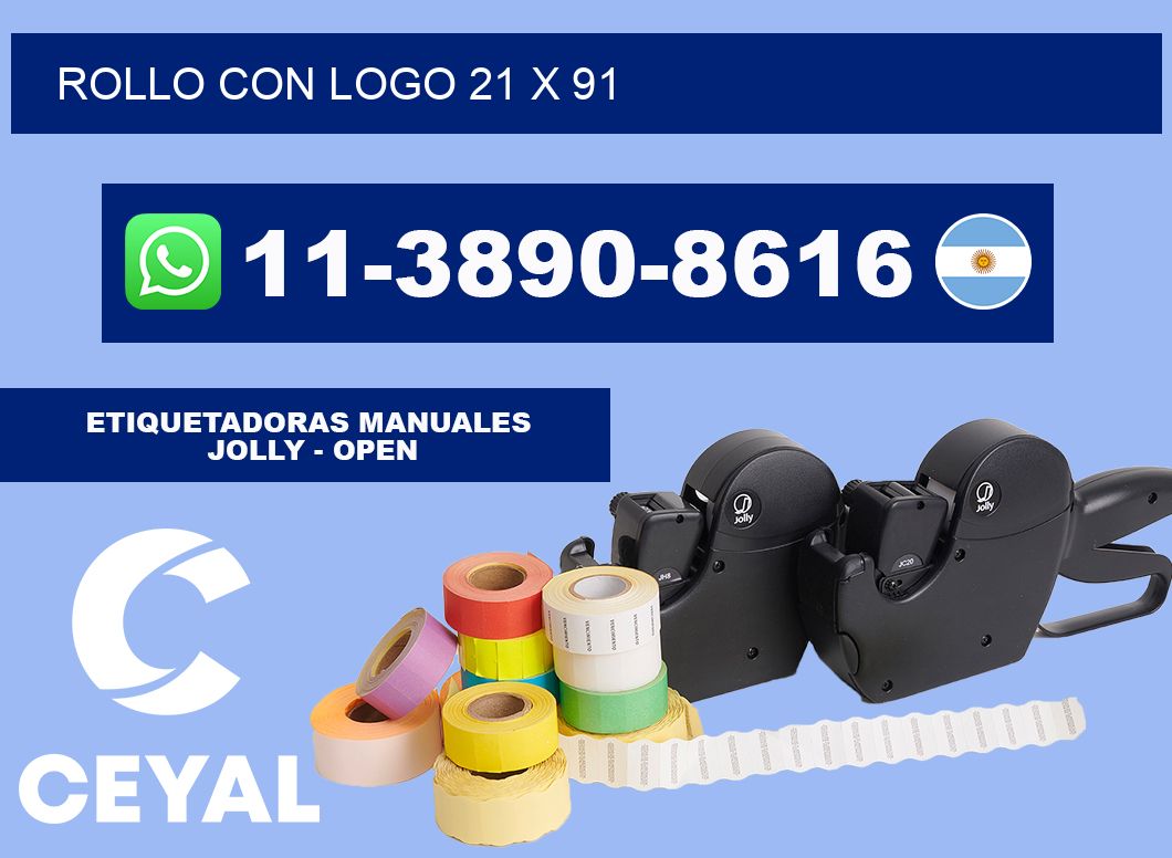 Rollo con logo 21 x 91