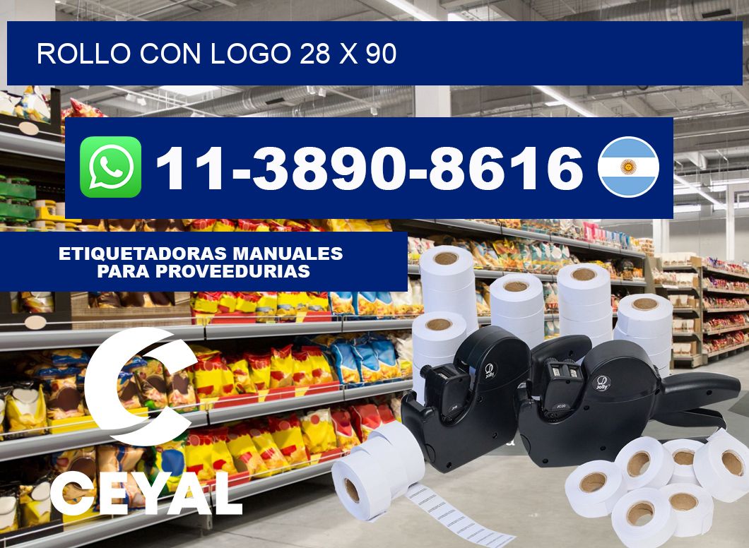 Rollo con logo 28 x 90