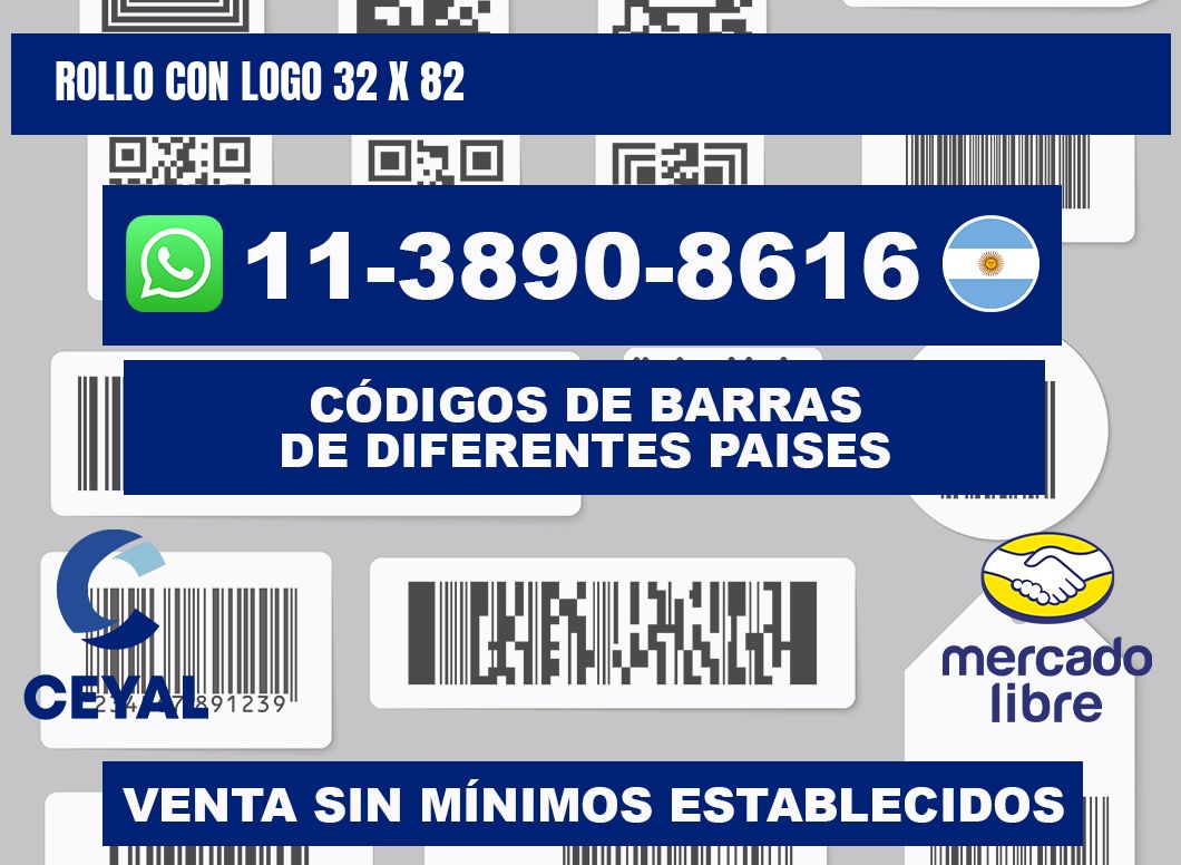 Rollo con logo 32 x 82