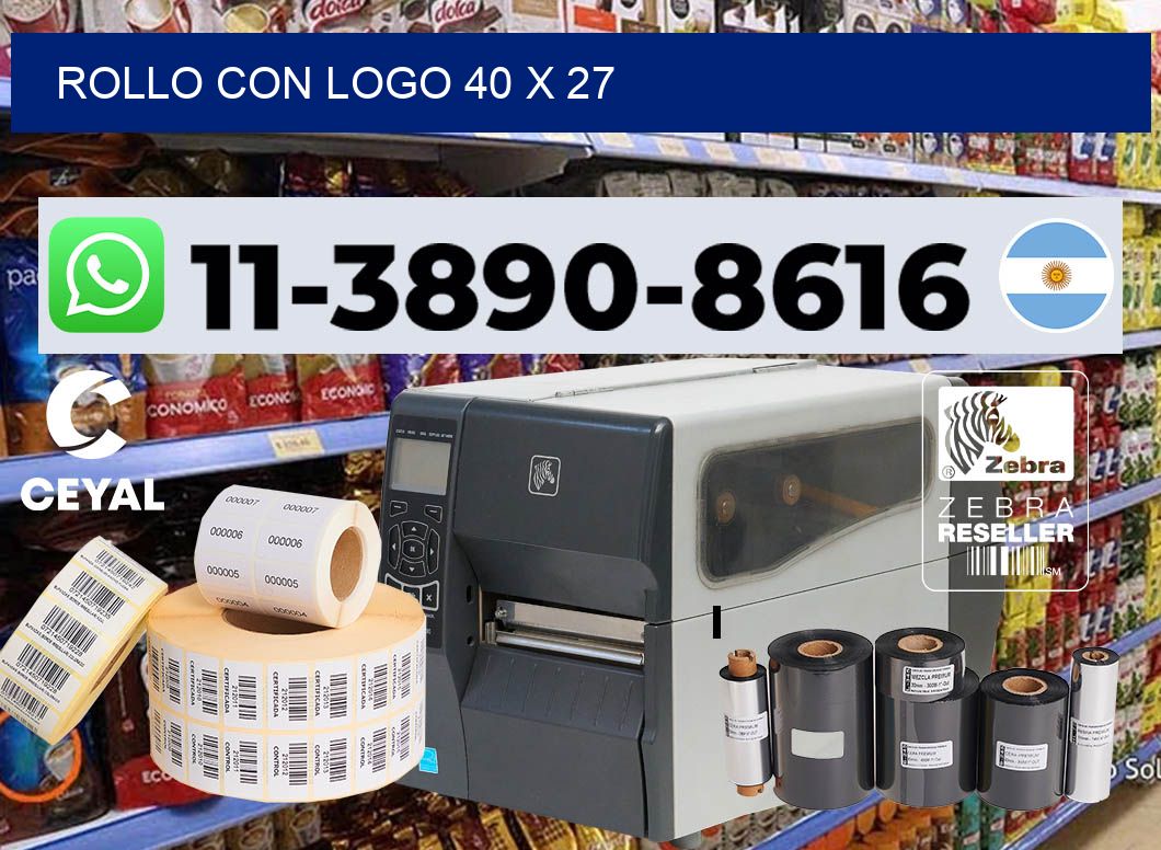 Rollo con logo 40 x 27