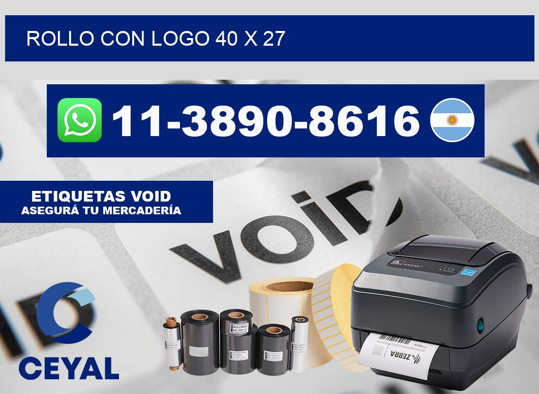 Rollo con logo 40 x 27