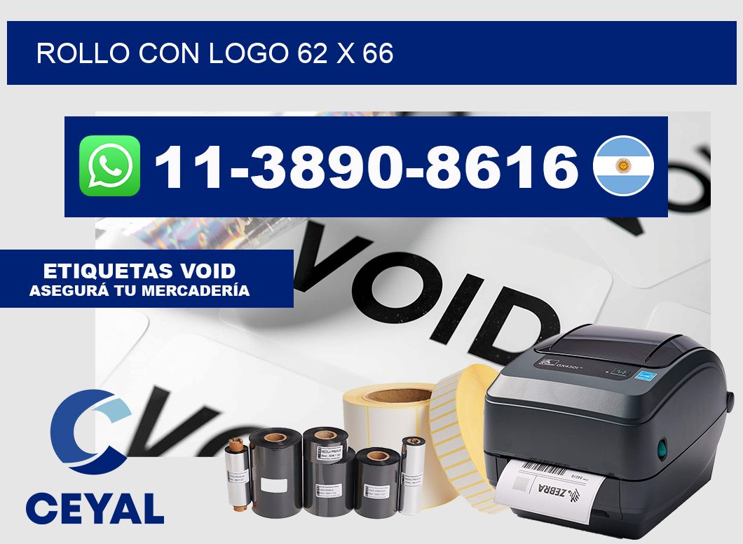 Rollo con logo 62 x 66