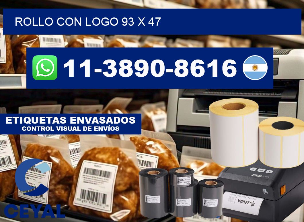 Rollo con logo 93 x 47