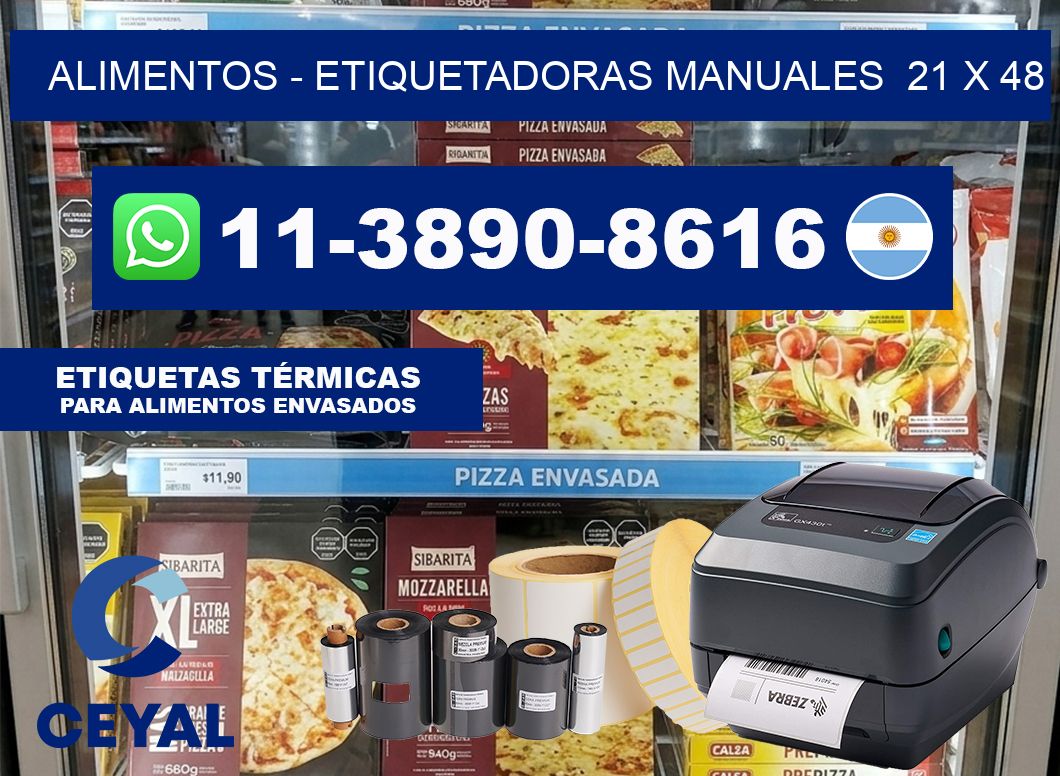 alimentos – Etiquetadoras Manuales  21 x 48