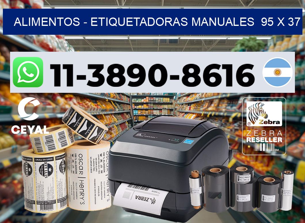 alimentos - Etiquetadoras Manuales  95 x 37