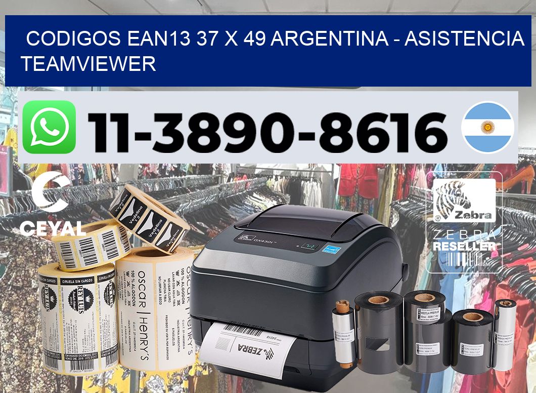 codigos ean13 37 x 49 argentina - asistencia teamviewer