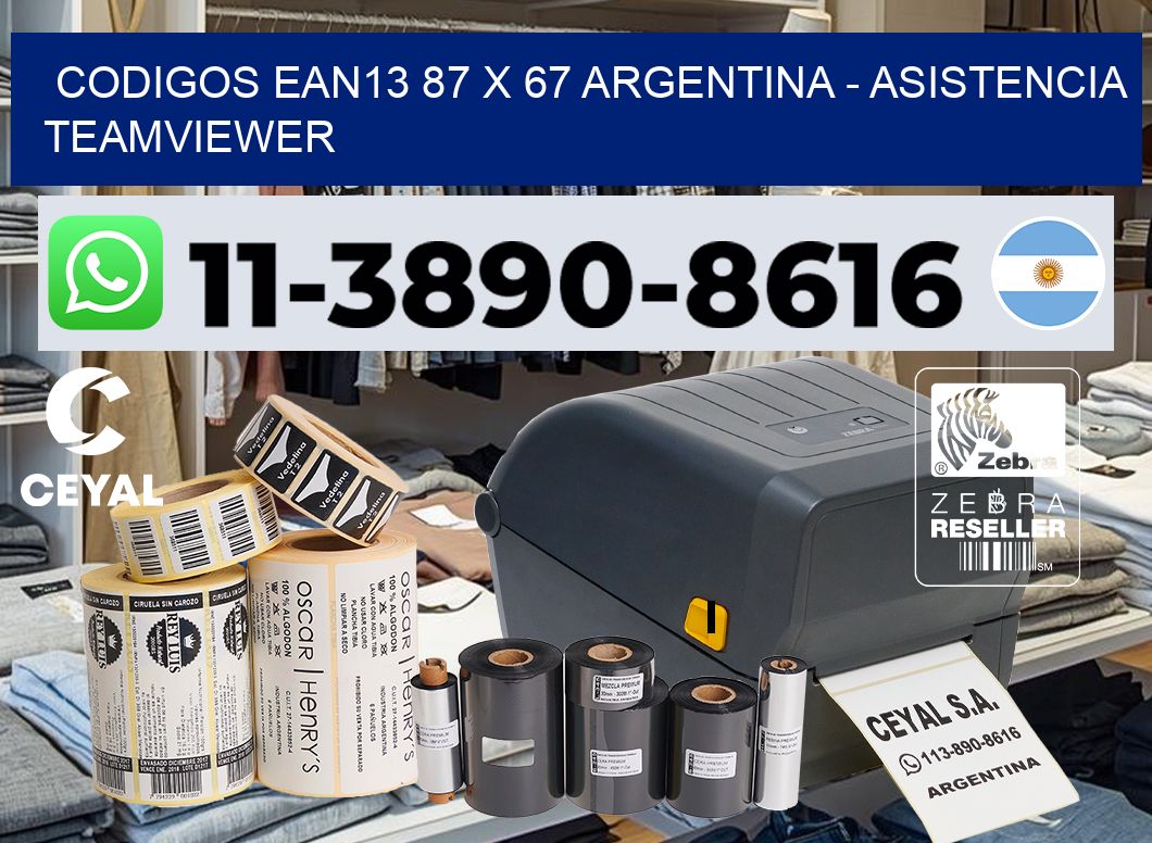 codigos ean13 87 x 67 argentina - asistencia teamviewer