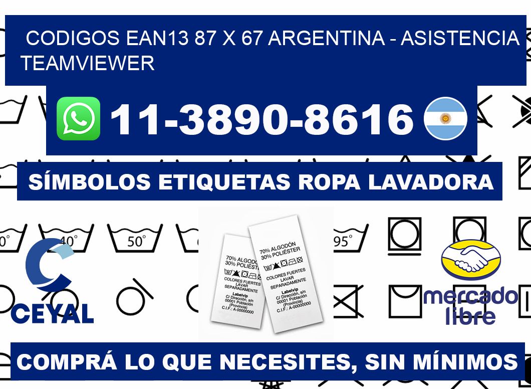 codigos ean13 87 x 67 argentina - asistencia teamviewer