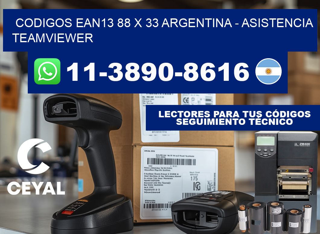 codigos ean13 88 x 33 argentina - asistencia teamviewer