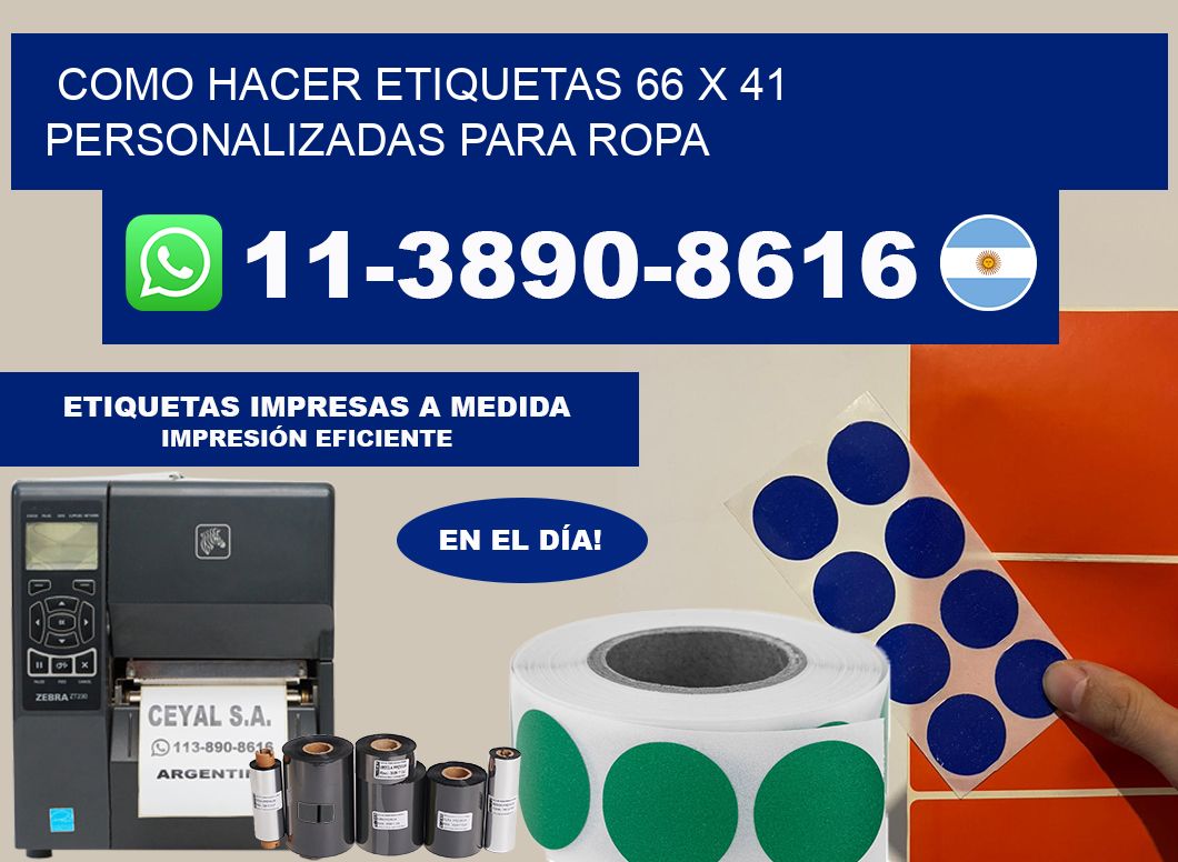 como hacer etiquetas 66 x 41 personalizadas para ropa