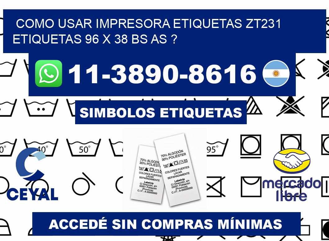 como usar impresora etiquetas zt231 etiquetas 96 x 38 BS AS ?