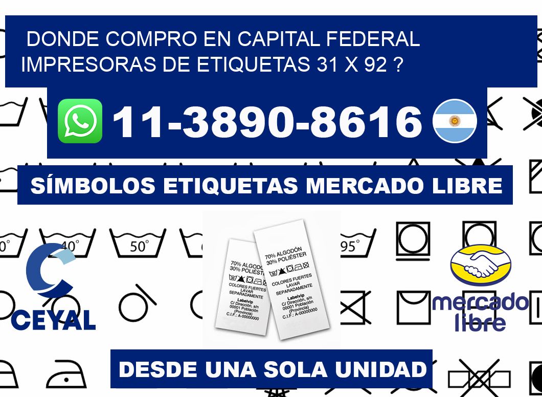 donde compro en capital federal impresoras de etiquetas 31 x 92 ?