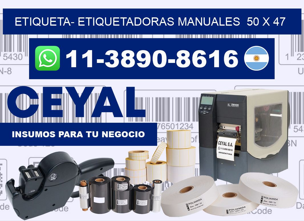 etiqueta- Etiquetadoras Manuales  50 x 47