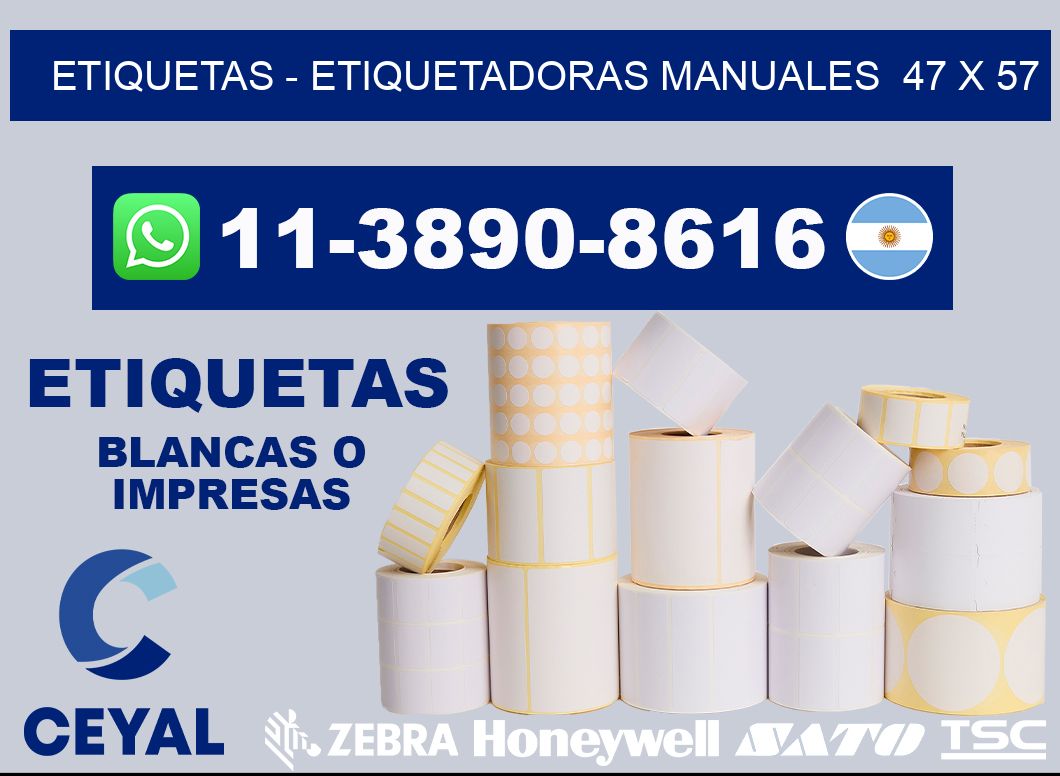 etiquetas – Etiquetadoras Manuales  47 x 57
