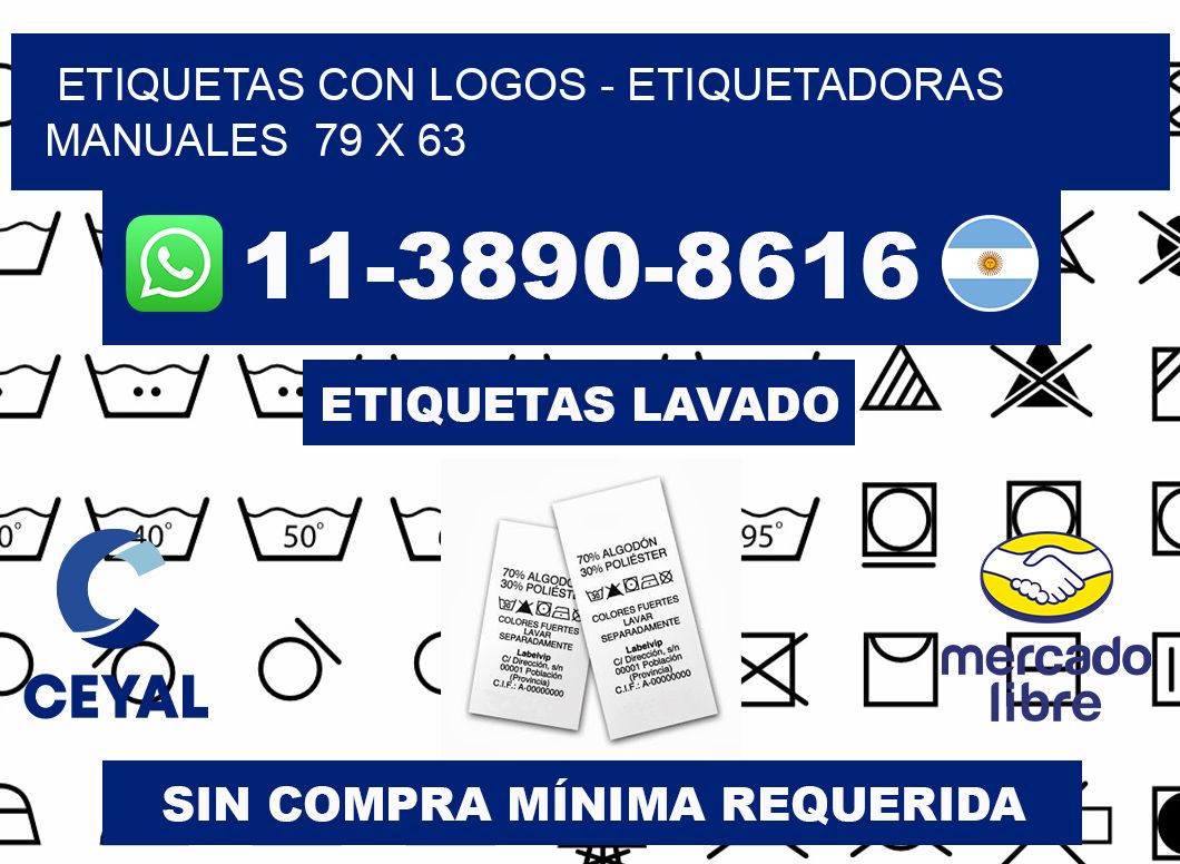 etiquetas con logos - Etiquetadoras Manuales  79 x 63