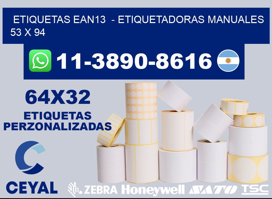 etiquetas ean13  – Etiquetadoras Manuales  53 x 94