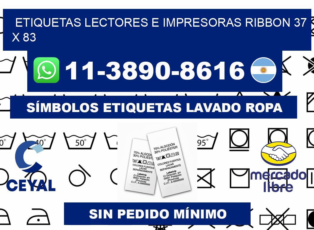 etiquetas lectores e impresoras ribbon 37 x 83