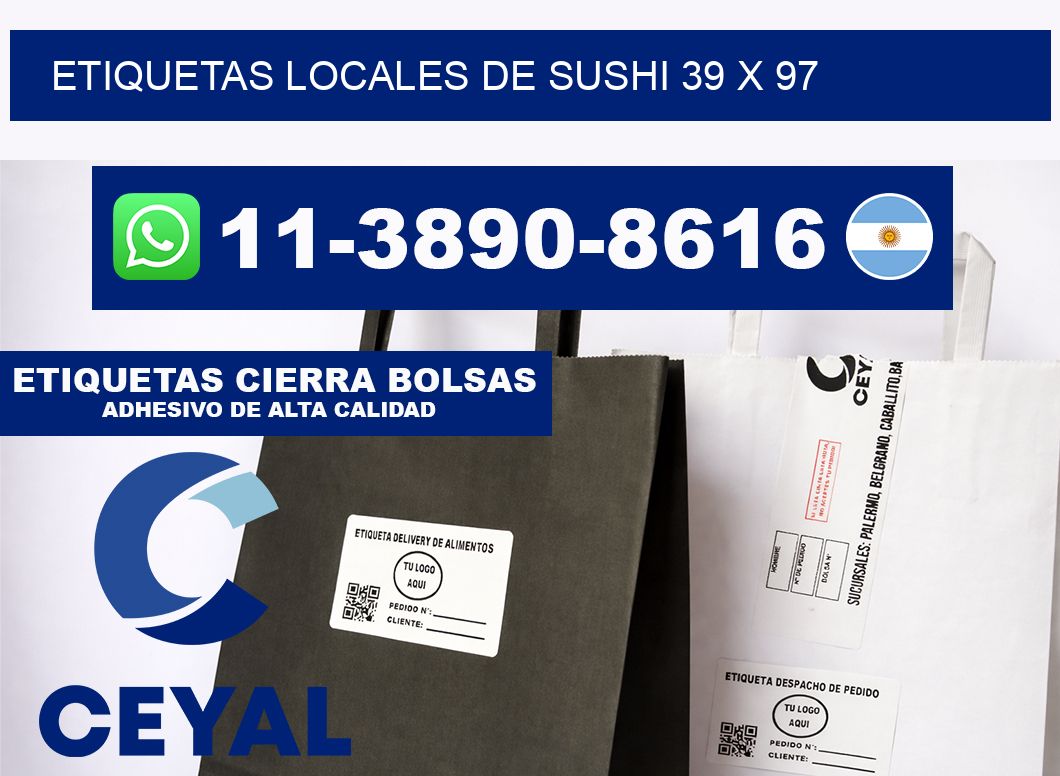 etiquetas locales de sushi 39 x 97