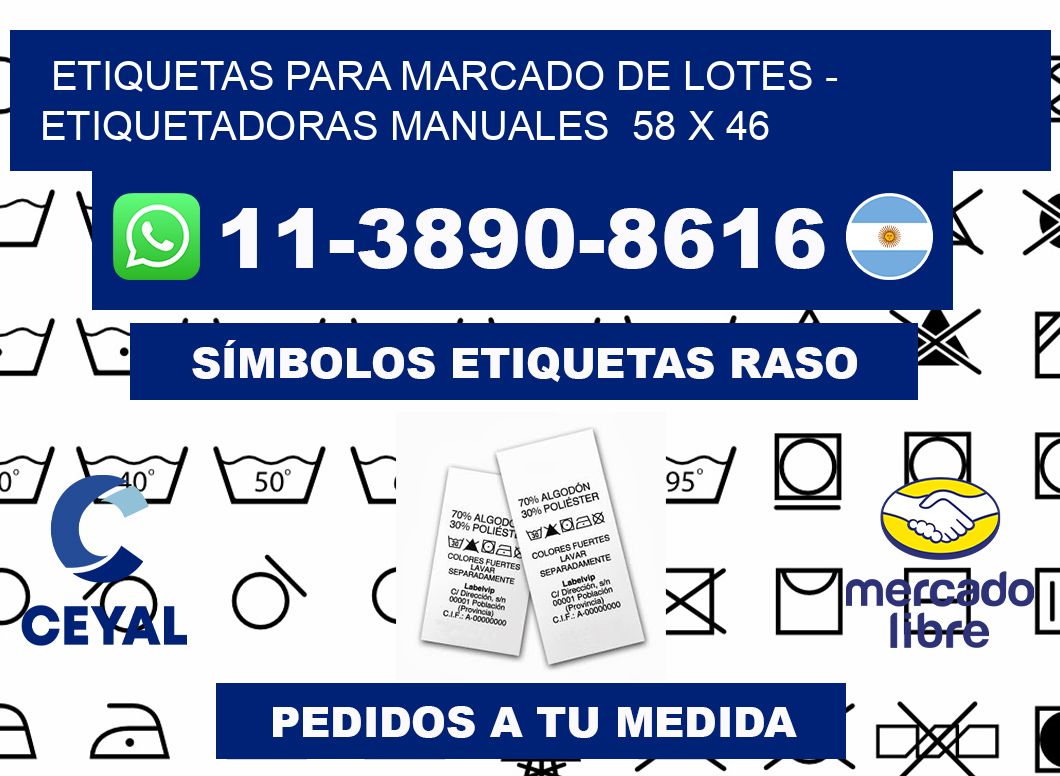 etiquetas para marcado de lotes - Etiquetadoras Manuales  58 x 46