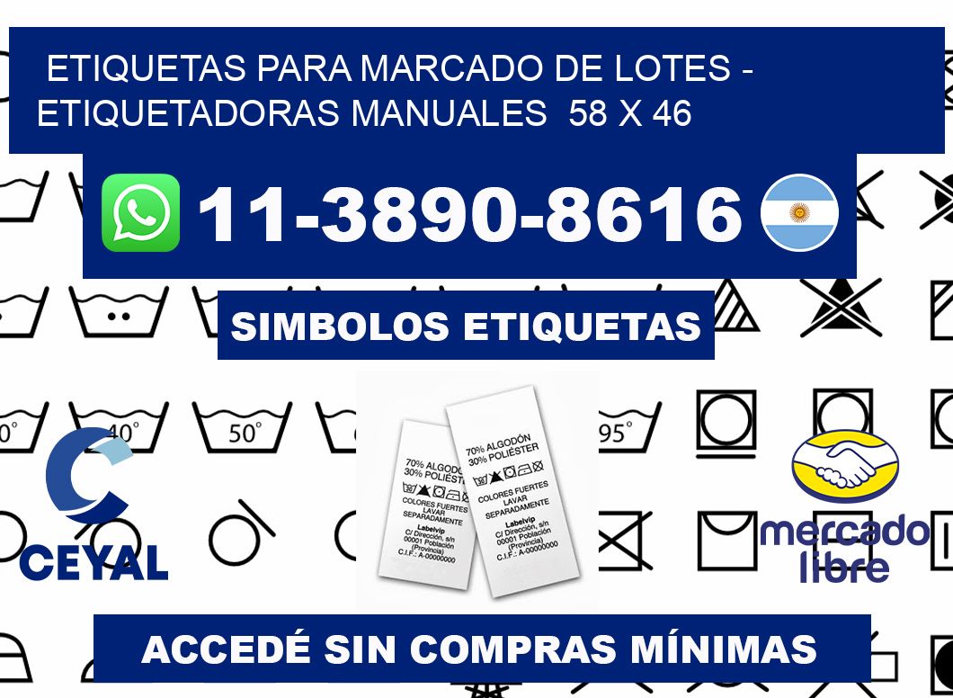 etiquetas para marcado de lotes - Etiquetadoras Manuales  58 x 46