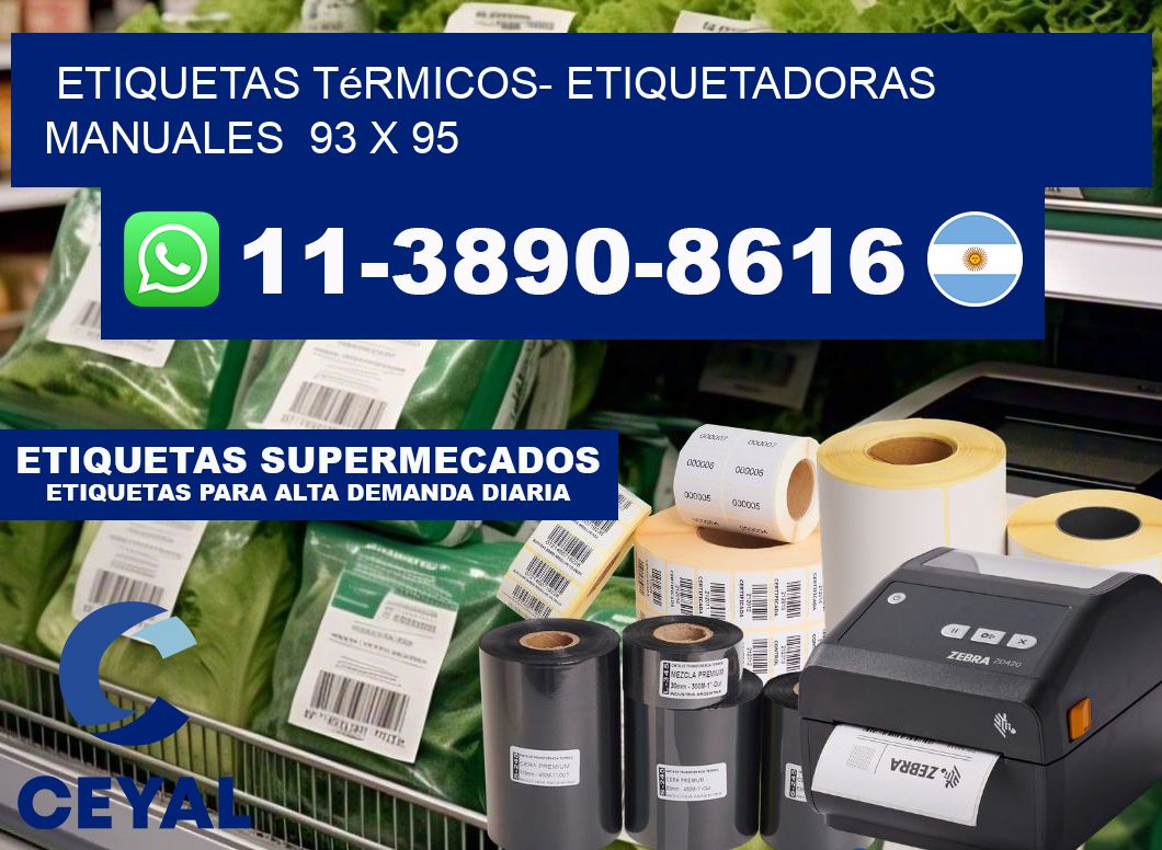 etiquetas térmicos- Etiquetadoras Manuales  93 x 95