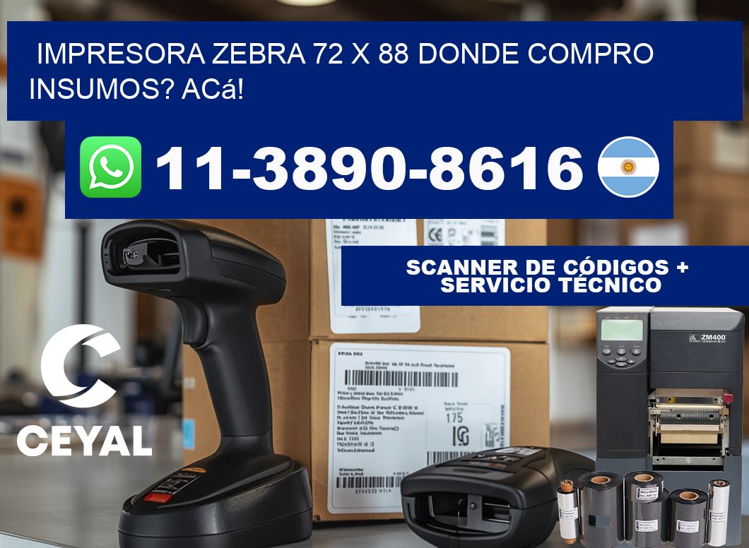 impresora zebra 72 x 88 Donde compro insumos? Acá!