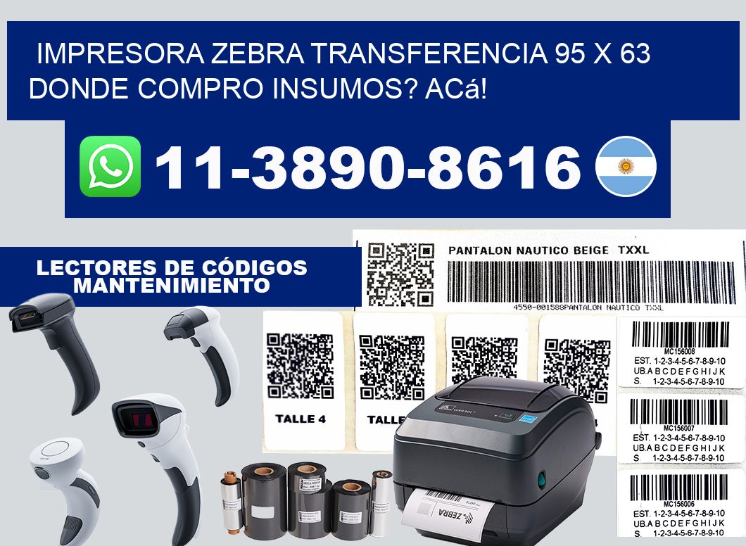impresora zebra transferencia 95 x 63 Donde compro insumos? Acá!