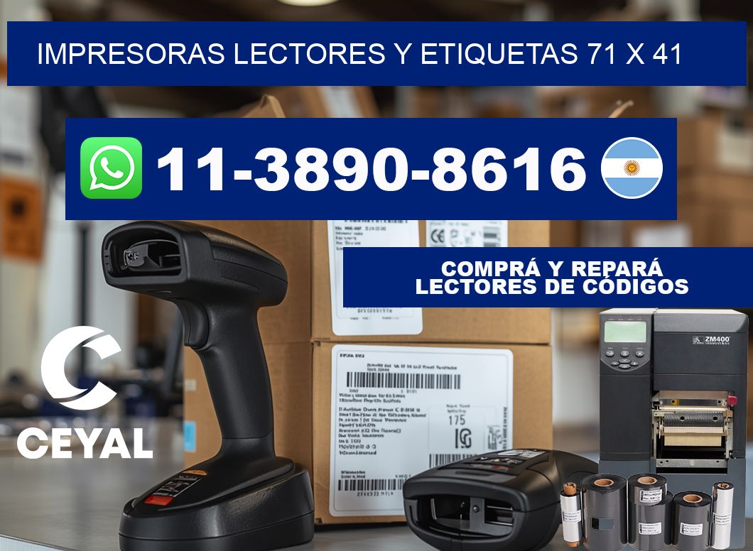 impresoras lectores y etiquetas 71 x 41