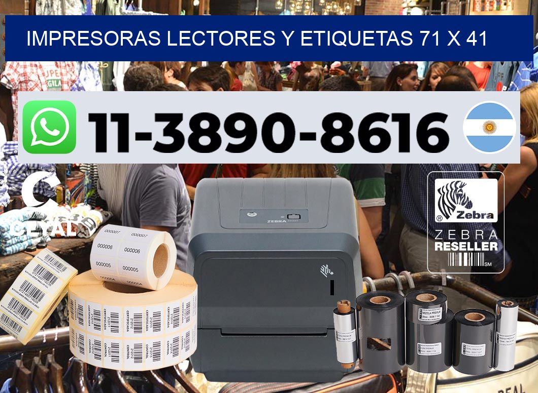 impresoras lectores y etiquetas 71 x 41