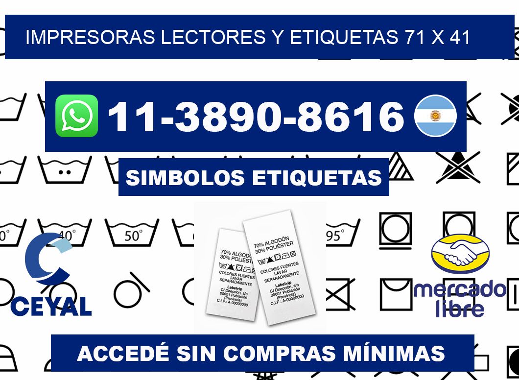impresoras lectores y etiquetas 71 x 41