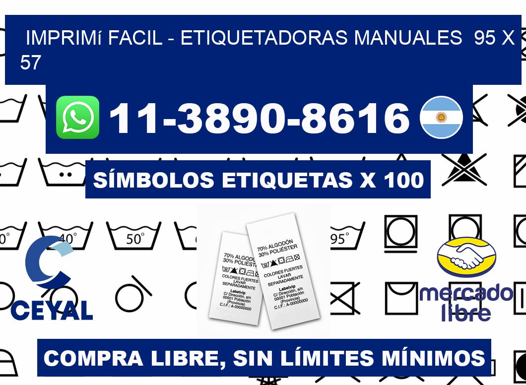 imprimí facil - Etiquetadoras Manuales  95 x 57
