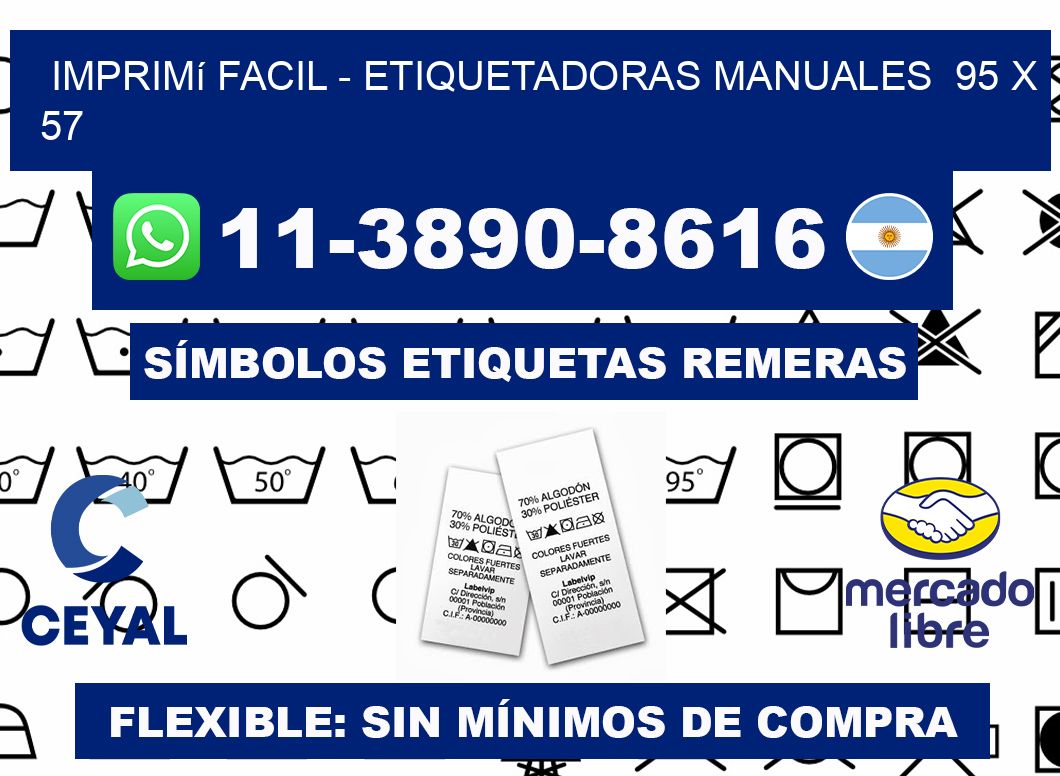 imprimí facil - Etiquetadoras Manuales  95 x 57