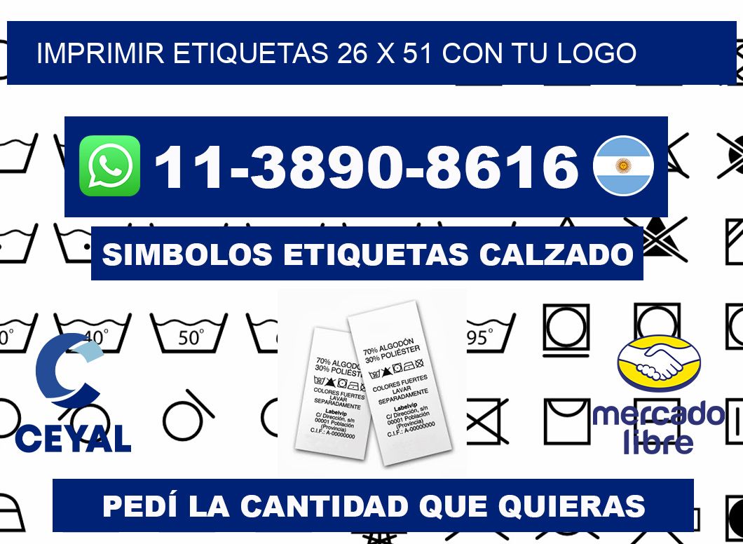 imprimir etiquetas 26 x 51 con tu logo