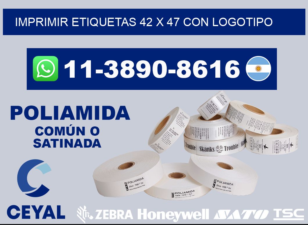 imprimir etiquetas 42 x 47 con logotipo