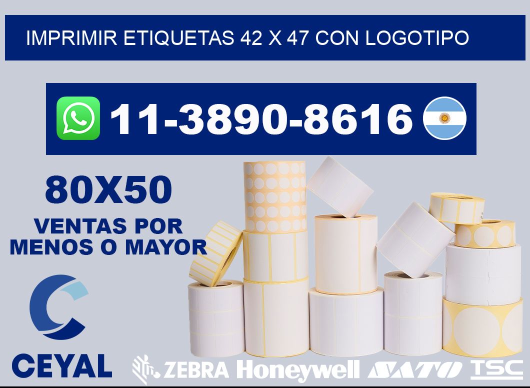 imprimir etiquetas 42 x 47 con logotipo