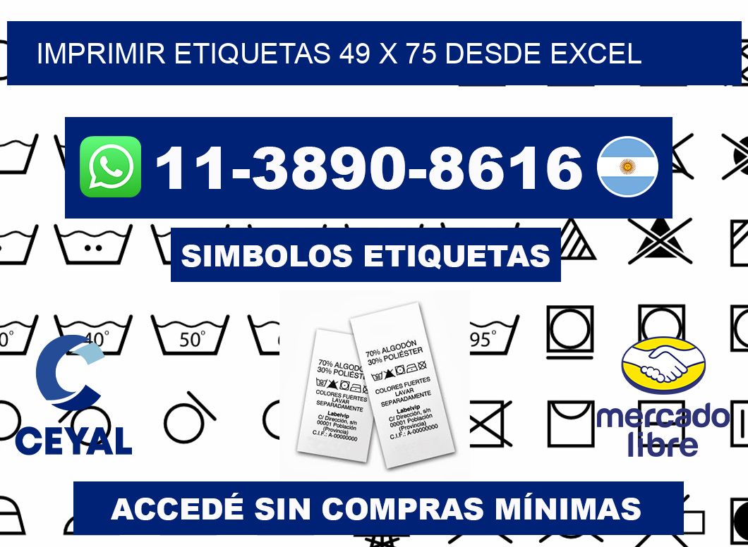 imprimir etiquetas 49 x 75 desde excel
