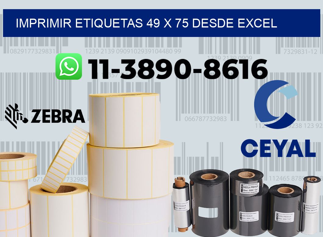 imprimir etiquetas 49 x 75 desde excel