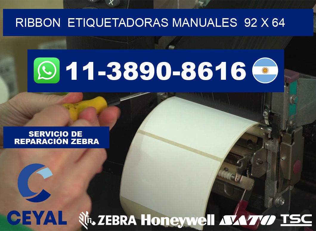 ribbon  Etiquetadoras Manuales  92 x 64