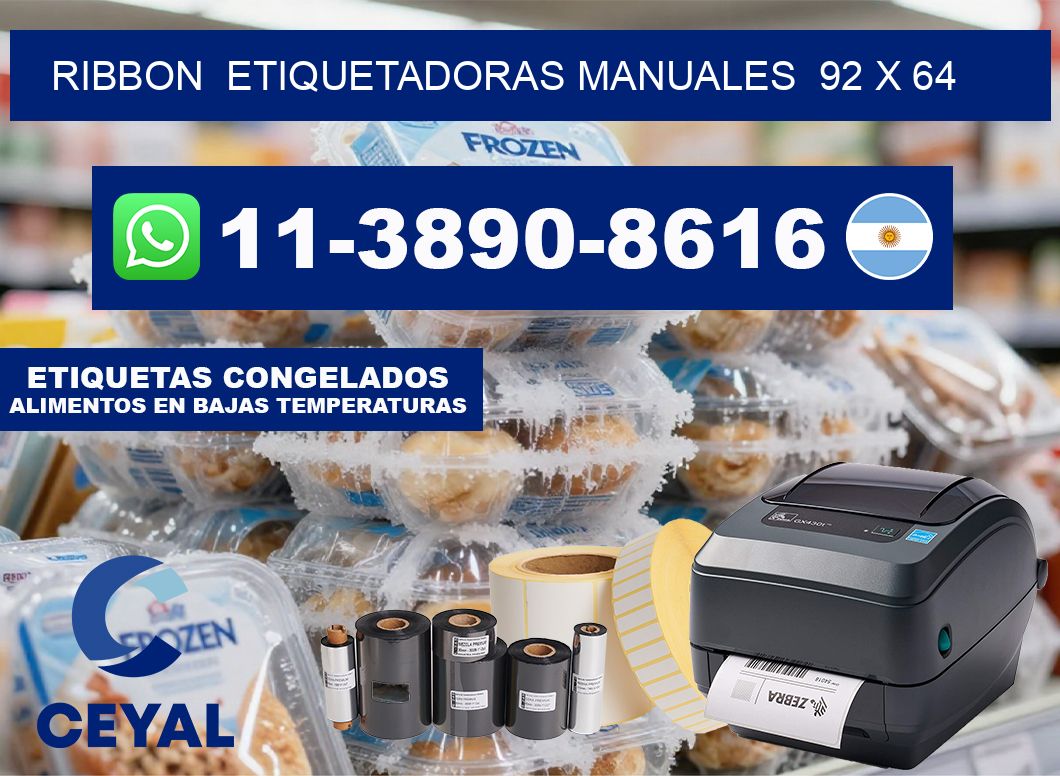 ribbon  Etiquetadoras Manuales  92 x 64