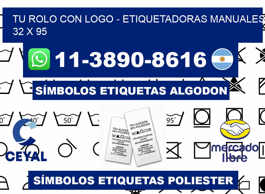 tu rolo con logo - Etiquetadoras Manuales  32 x 95