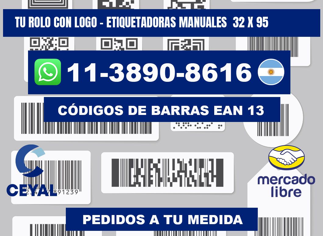 tu rolo con logo - Etiquetadoras Manuales  32 x 95