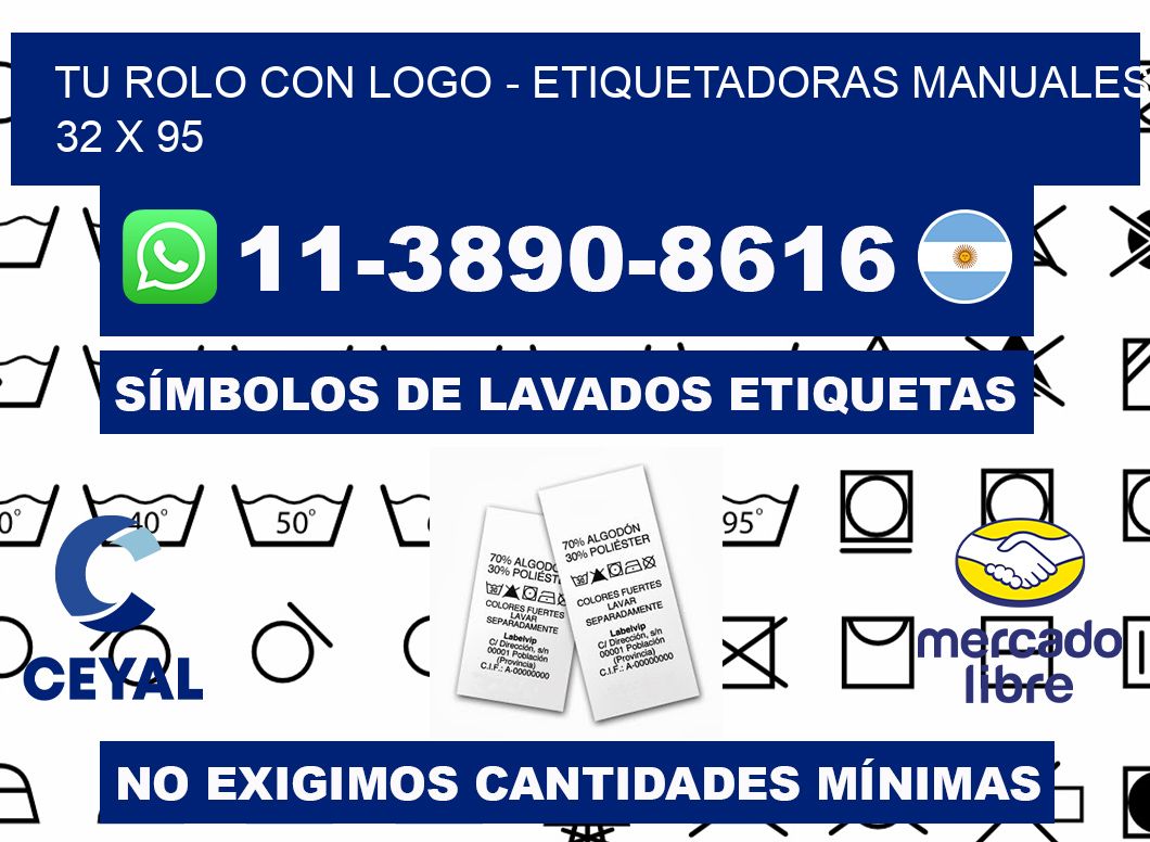 tu rolo con logo - Etiquetadoras Manuales  32 x 95