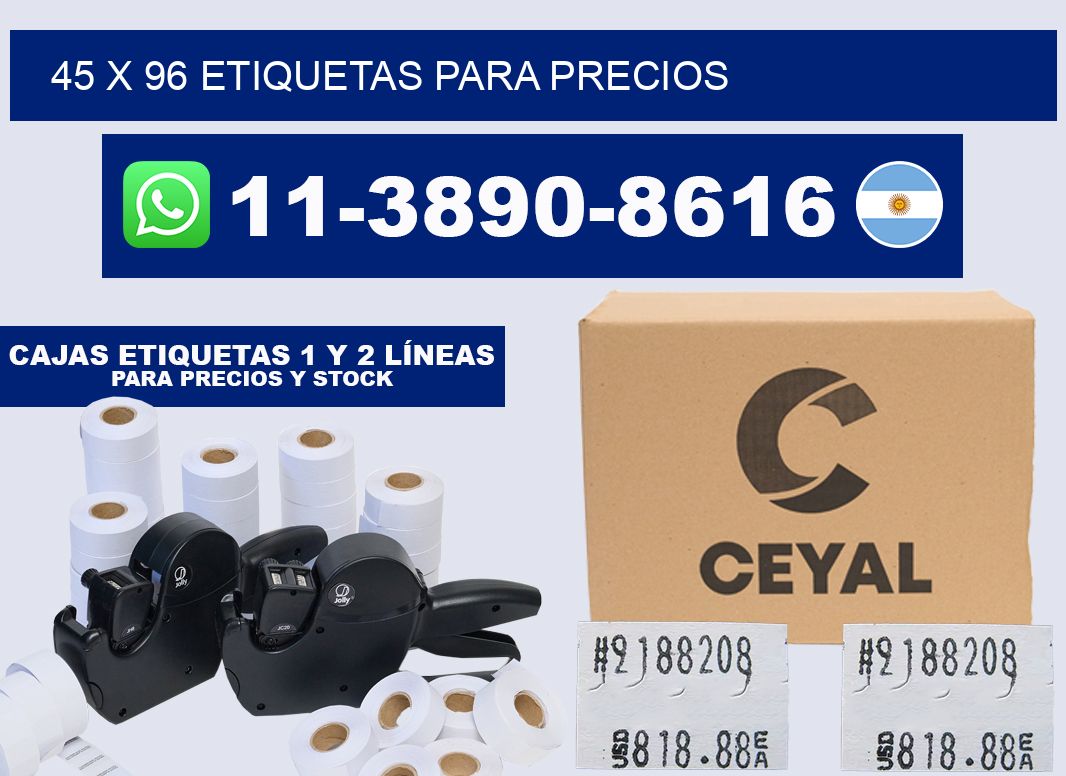 45 x 96 etiquetas para precios