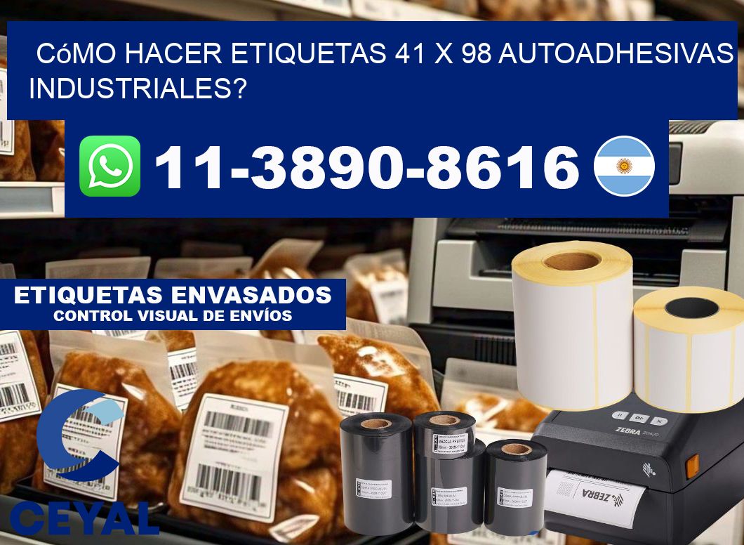 Cómo hacer etiquetas 41 x 98 autoadhesivas industriales?