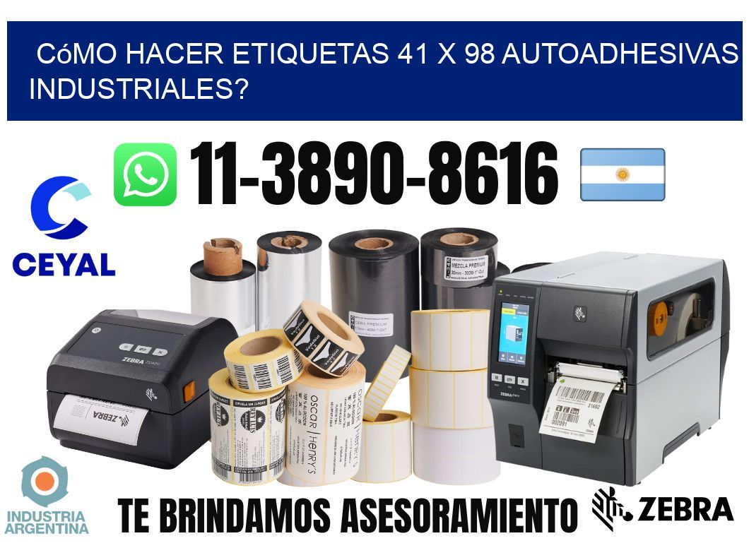 Cómo hacer etiquetas 41 x 98 autoadhesivas industriales?