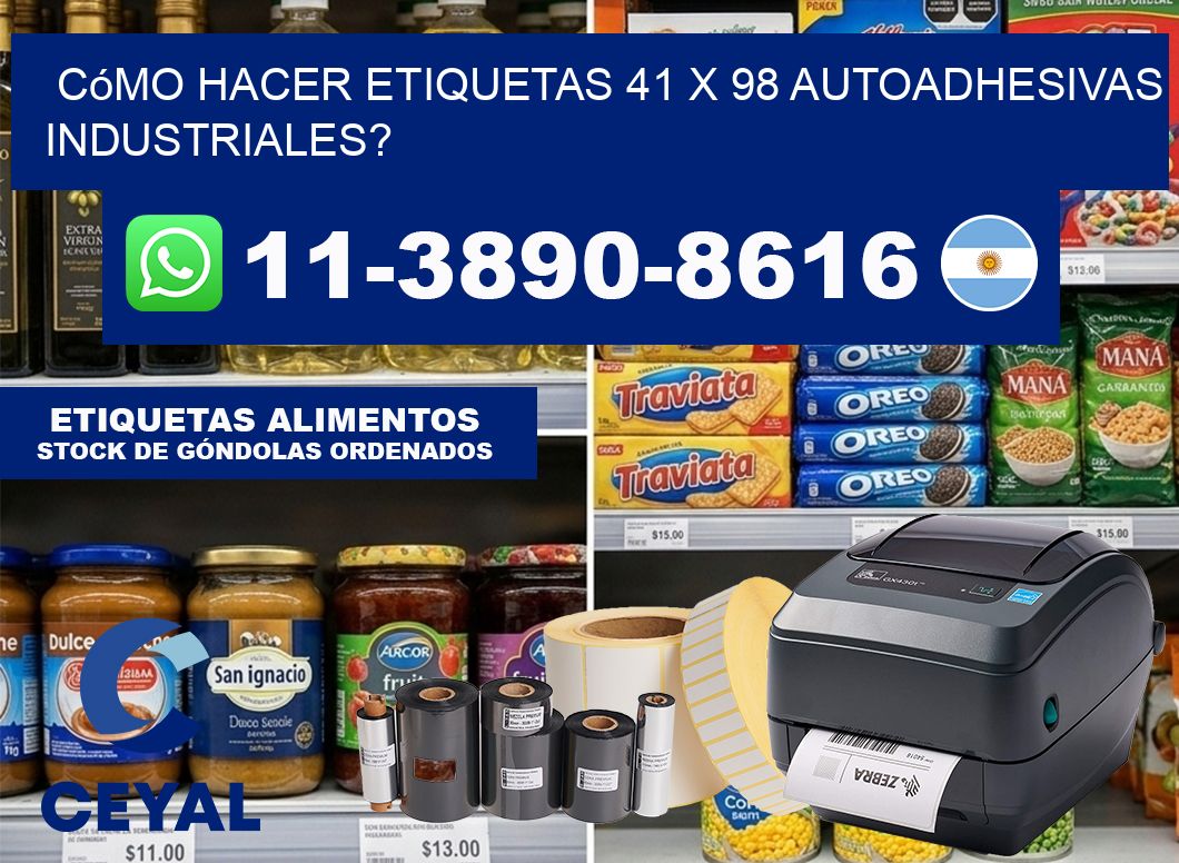 Cómo hacer etiquetas 41 x 98 autoadhesivas industriales?