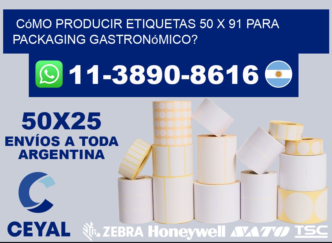 Cómo producir etiquetas 50 x 91 para packaging gastronómico?