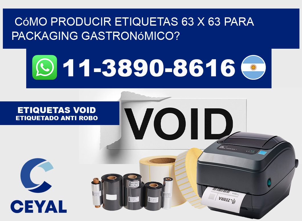 Cómo producir etiquetas 63 x 63 para packaging gastronómico?